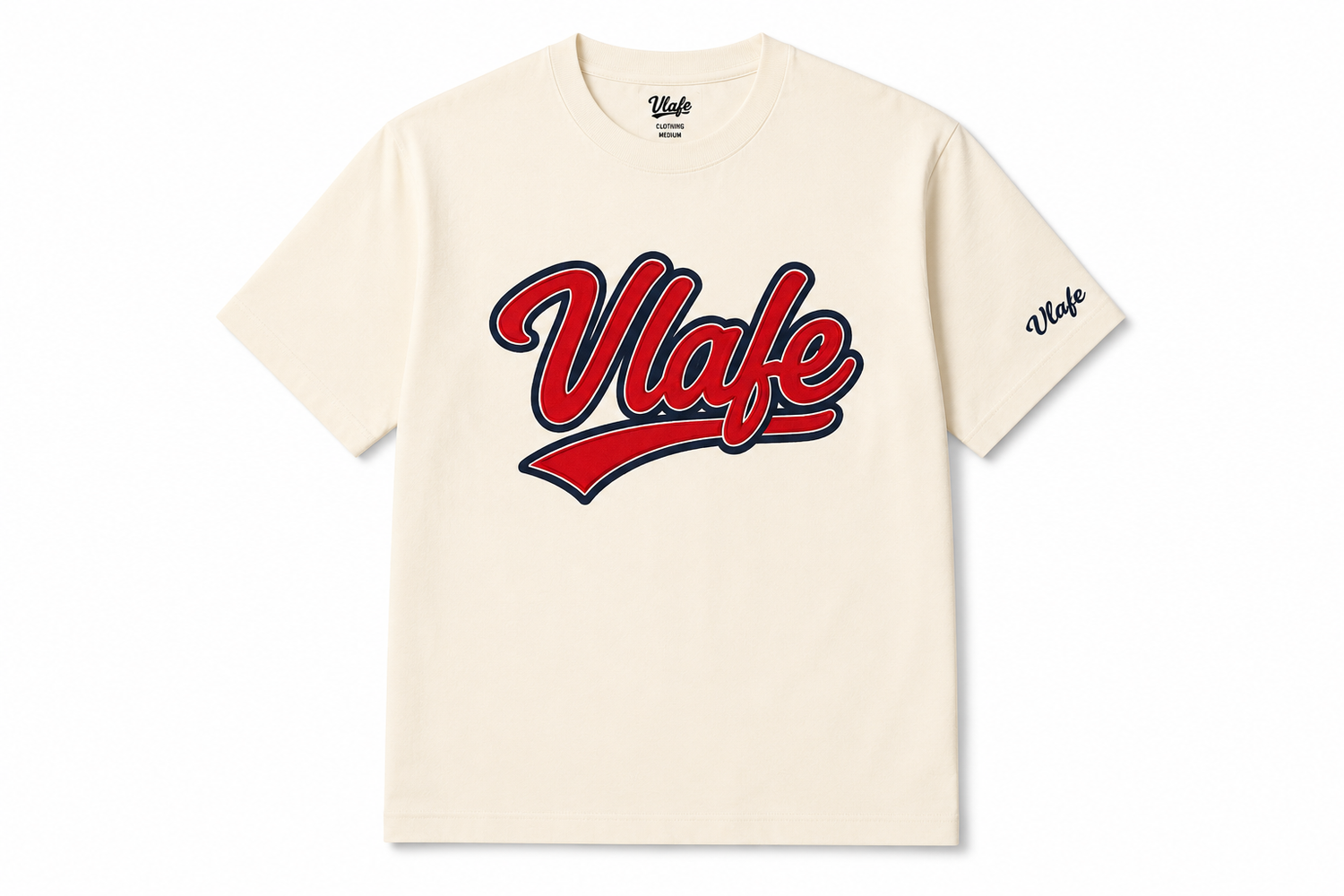 Vlafe Luxury Tee in cream, premium Pima cotton t-shirt for men