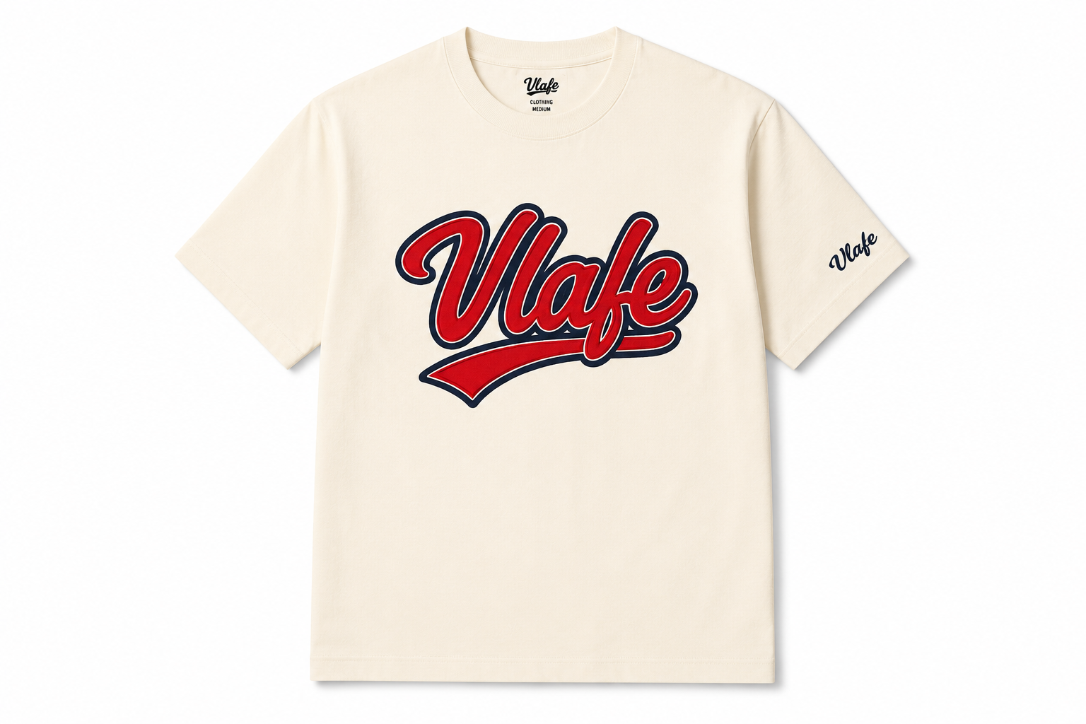 Vlafe Luxury Tee in cream, premium Pima cotton t-shirt for men