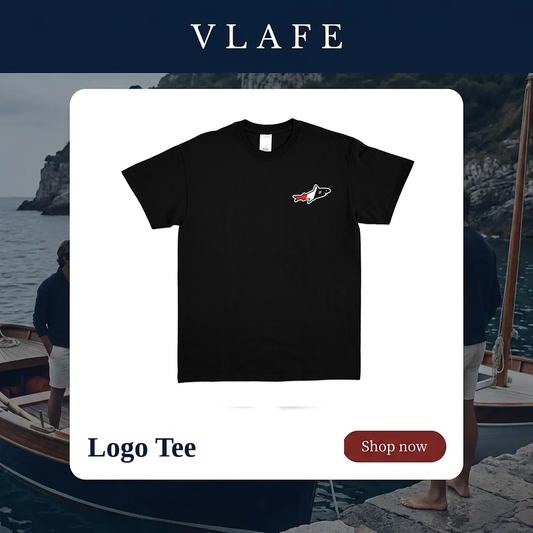 Black 3-Color Logo Tee