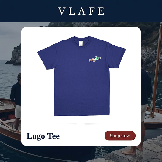 Navy 3-Color Logo Tee
