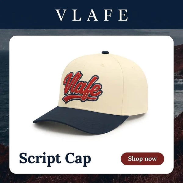 Vlafe Luxury Script Cap — Premium Embroidered Baseball Hat for Men